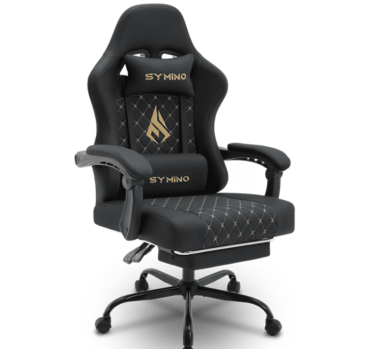 Ergonomisk Gaming Kontorsstol med Fotstöd