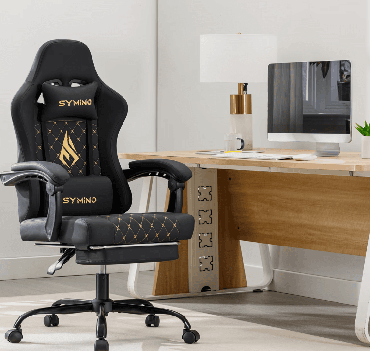 Ergonomisk Gaming Kontorsstol med Fotstöd thumbnail 3