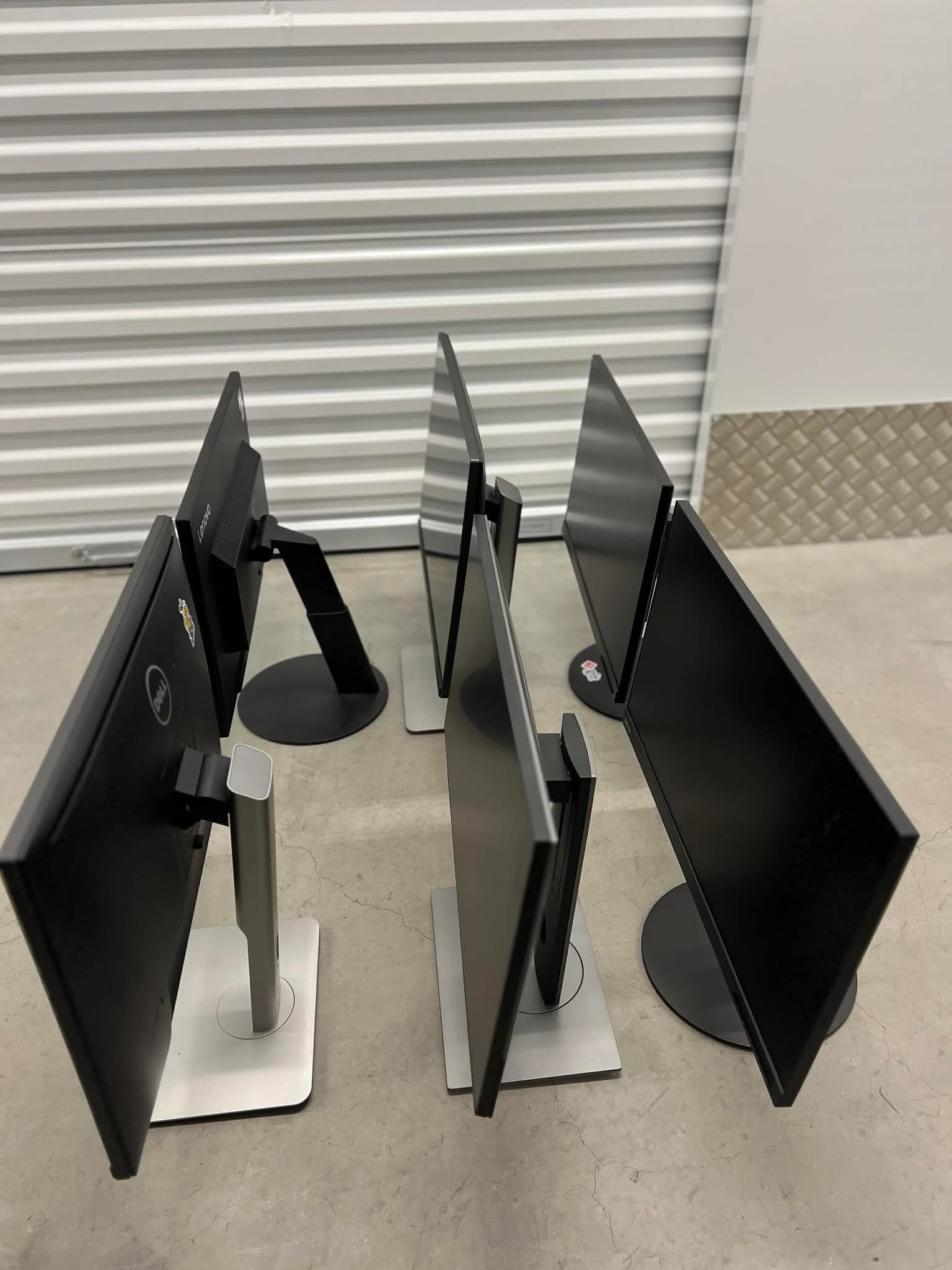 6 st 27” datorskärmar – Lenovo ThinkVision & Dell  thumbnail 3